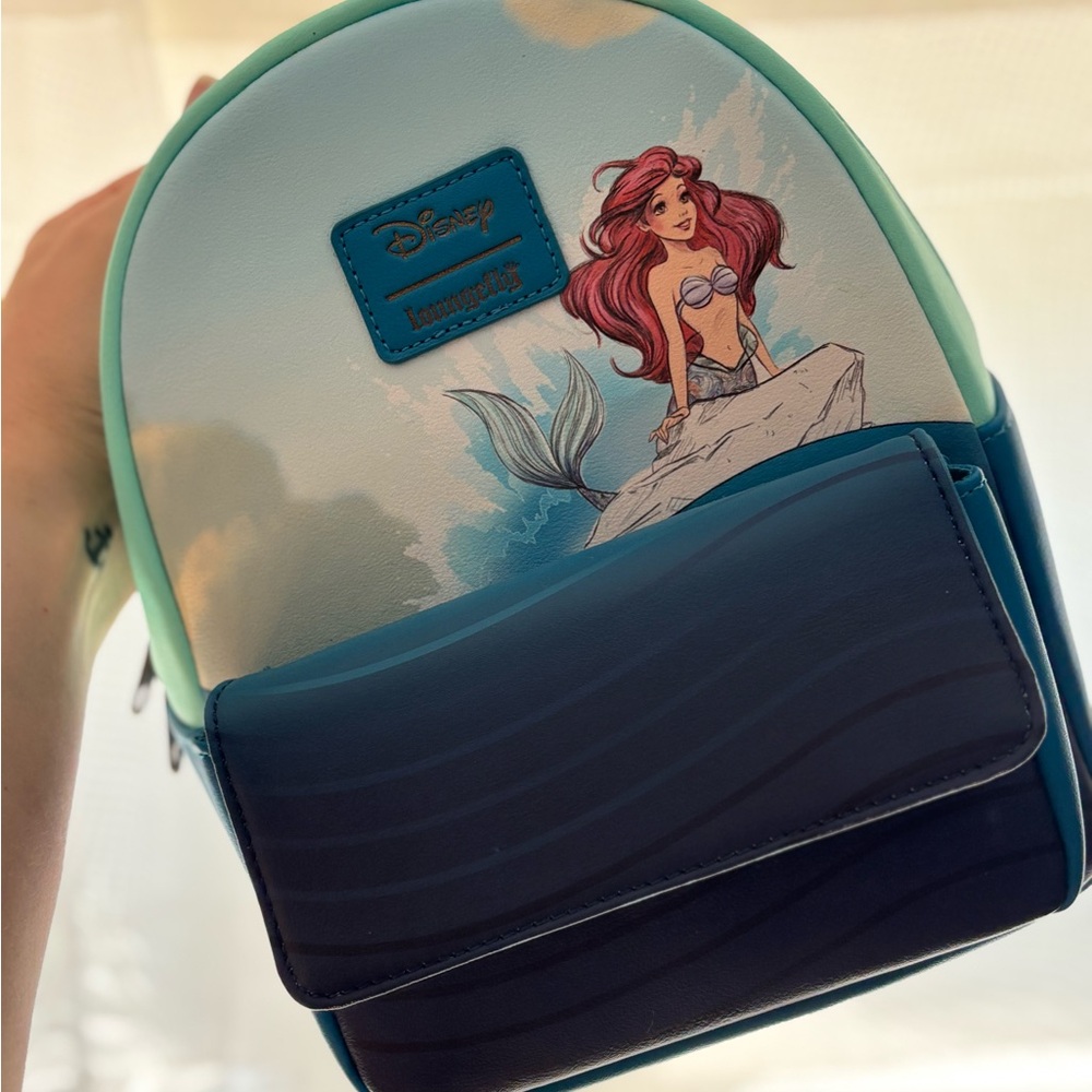 Loungefly Ariel Mini Backpack - Aqua and Navy